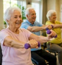 Séance de gym douce
